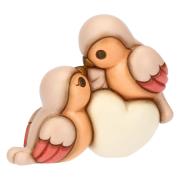 Uccelli Thun Ciuffolotti rosa in coppia con cuore Thun Animali