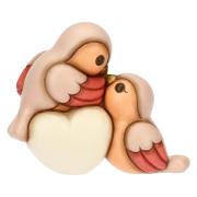 Uccelli Thun Ciuffolotti rosa in coppia con cuore Thun Animali