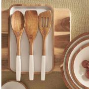 Utensili legno La Porcellana Bianca, set 3 cucchiaia Utensili Cucina