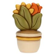 Vasetto Thun pianta grande con coccinella e fiori Thun Creazioni ceramiche per casa