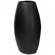 Vaso Fiori moderno Tognana in alluminio nero cm 45 forma ovale Vasi Portafiori