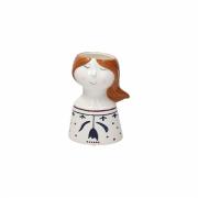 Vaso portafiori moderno a forma di Donna sognante cm21 Vasi Fiori in Ceramica
