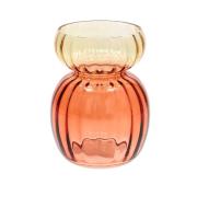 Vaso portafiori moderno in Vetro bicolore arancio cm12 Vasi Portafiori in vetro