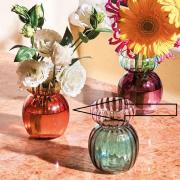 Vaso portafiori moderno in Vetro bicolore arancio cm12 Vasi Portafiori in vetro