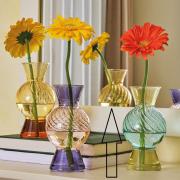 Vaso portafiori moderno in Vetro bicolore arancio cm18 Vasi Portafiori in vetro
