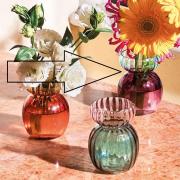 Vaso portafiori moderno in Vetro bicolore viola cm12 Vasi Portafiori in vetro