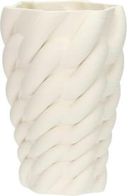 Vaso portafiori Rituali Domestici trama ad intreccio stampato Vasi Fiori in Ceramica