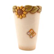 Vaso portafiori Thun Country con girasole e farfalla Thun Creazioni ceramiche per casa