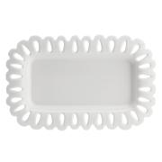 Vassoio La Porcellana Bianca Traforato Giulietta 20x13 Pirofile Teglie e Sperlunghe a servire