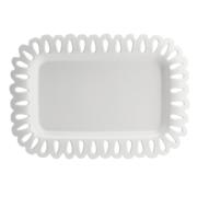 Vassoio La Porcellana Bianca Traforato Giulietta 31x22 Pirofile Teglie e Sperlunghe a servire