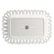Vassoio La Porcellana Bianca Traforato Giulietta 31x22 Pirofile Teglie e Sperlunghe a servire