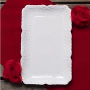 Vassoio Morena porcellana bianca, piccolo Pirofile Teglie e Sperlunghe a servire