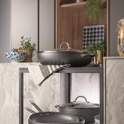 Wok antiaderente padella un manico induzione Cm 32 Tognana My little Big Family Padelle con manico