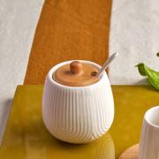 Zuccheriera La Porcellana Bianca righe Zuccheriere e Porta zucchero