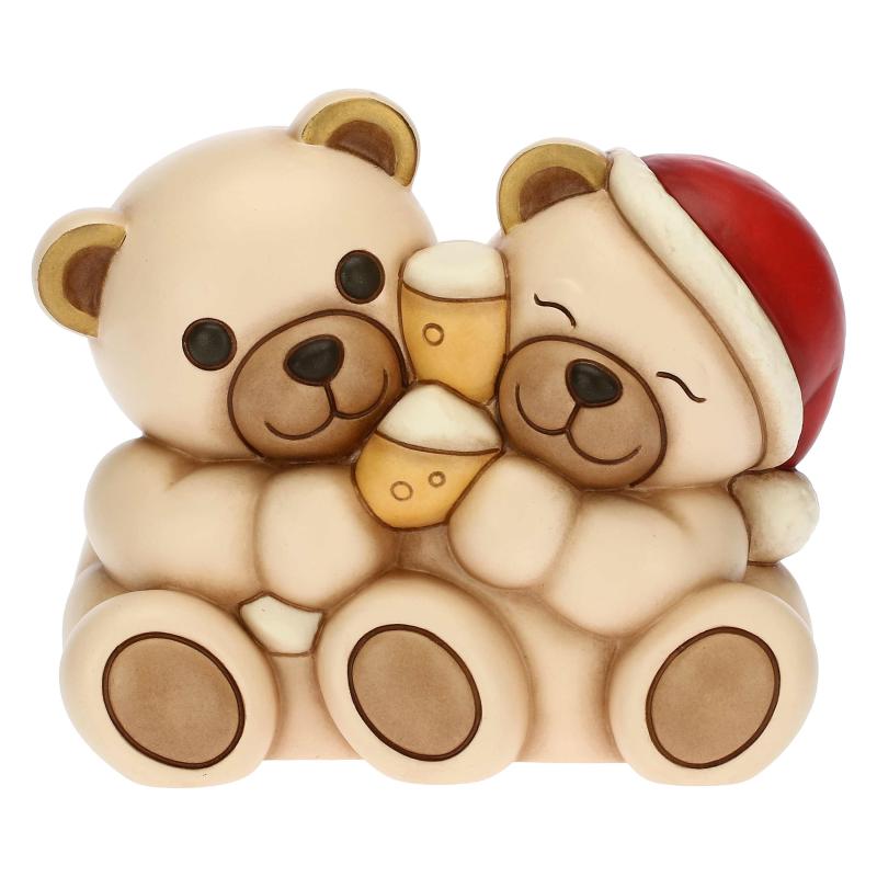 Teddy Thun che brindano in coppia Thun Natale Oggetti decorativi
