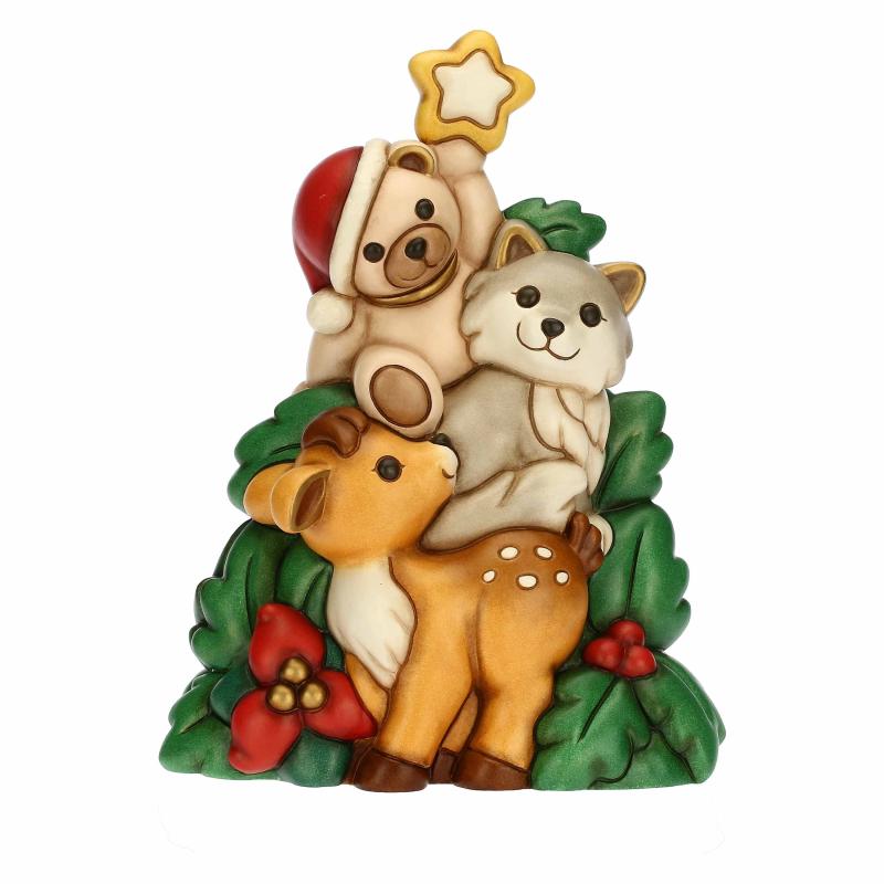 Totem Natale Thun Teddy Lupo e Cerbiatto Thun Natale Oggetti decorativi