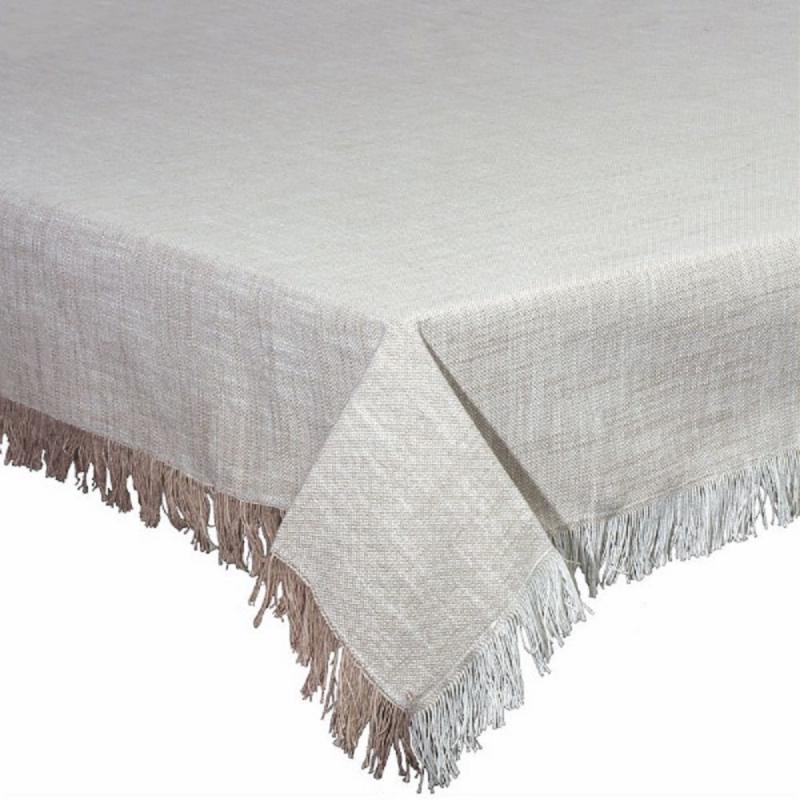 Tovaglia da tavolo in tessuto tipo yuta beige cm140x180 Textile Volterra Tessile Cucina e Living