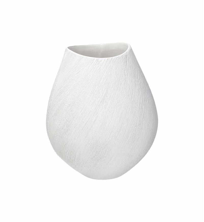 Vaso portafiori moderno bianco cm25 effetto graffiato design Andrea Fontebasso Vasi Fiori in Ceramica