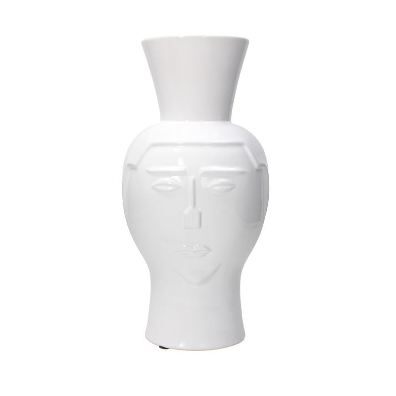 Vaso portafiori moderno con volto bianco design Andrea Fontebasso Vasi Fiori in Ceramica