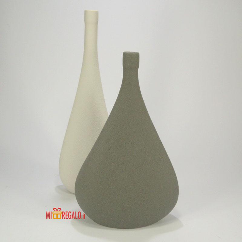Vaso portafiori moderno, coppia di vasi a forma di bottiglia Vasi Fiori in Ceramica