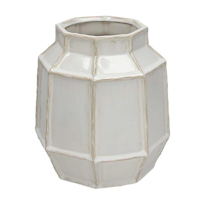 Vaso portafiori moderno Tognana forma ottagonale piccolo Vasi Fiori in Ceramica